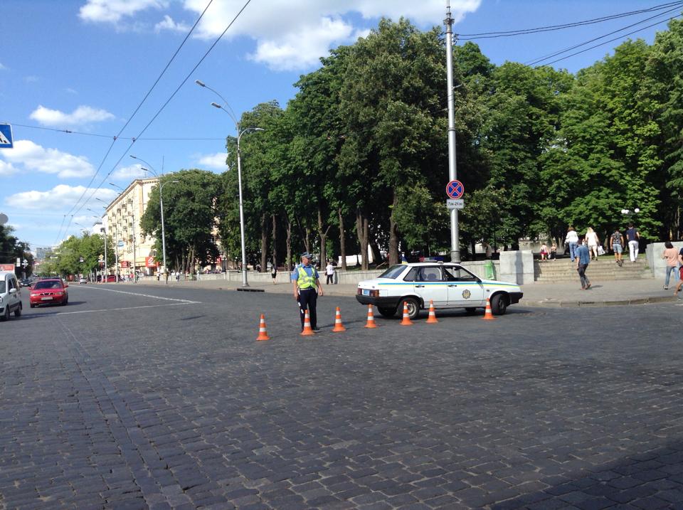 Перекрыта и часть улицы Сумской от оперного театра до площади Свободы