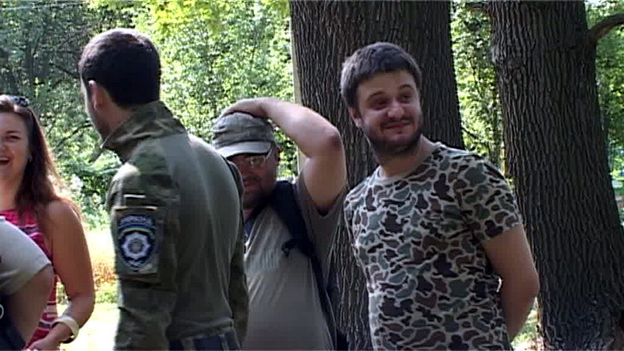 В составе батальона — сын министра внутренних дел Александр Аваков (справа)