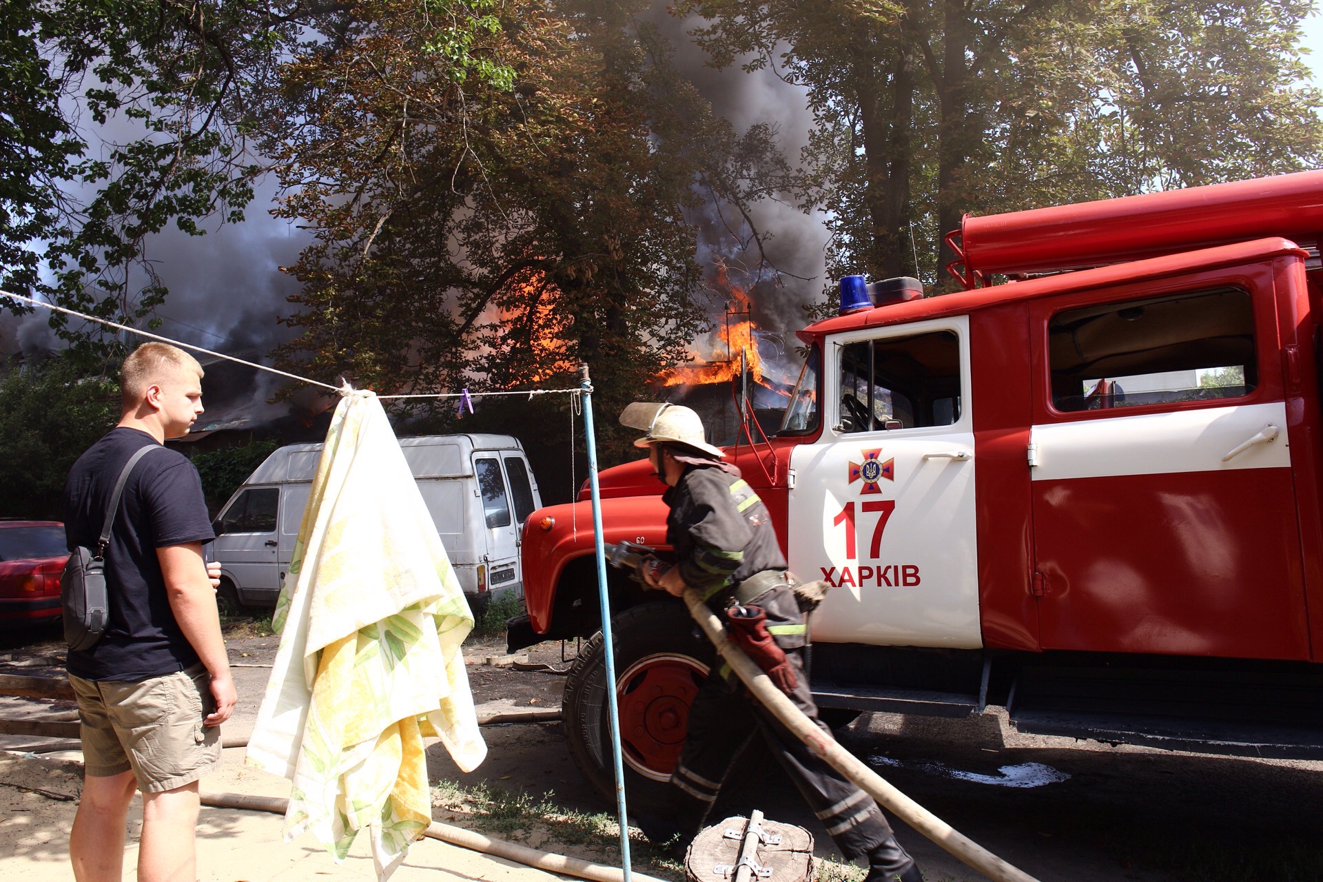 В жилом доме в Харькове произошёл пожар