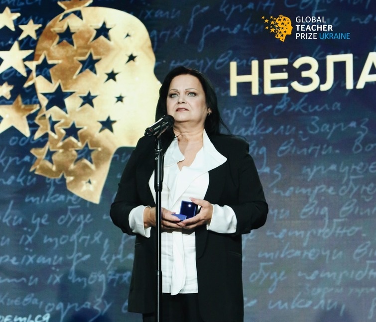 Лариса Фесенко — лауреатка Global Teacher Prize Ukraine в категорії «Незламність». Фото організаторів конкурсу