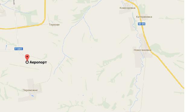 Расстояние между аэропортом и Новоанновкой. Карты Google