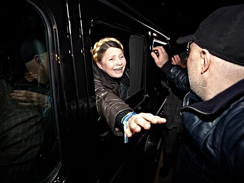Юлия Тимошенко. ЦКБ «Укрзализныци», 22 февраля 2014 года. Фото: Сергей Козлов