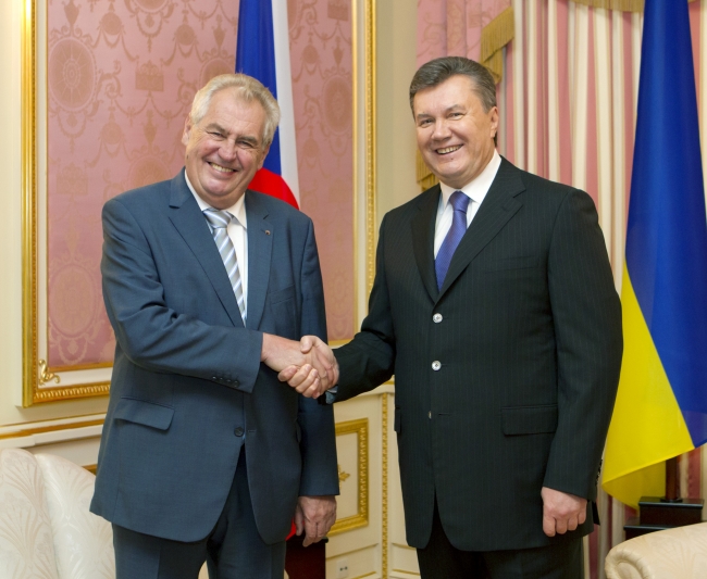 Милош Земан и Виктор Янукович
