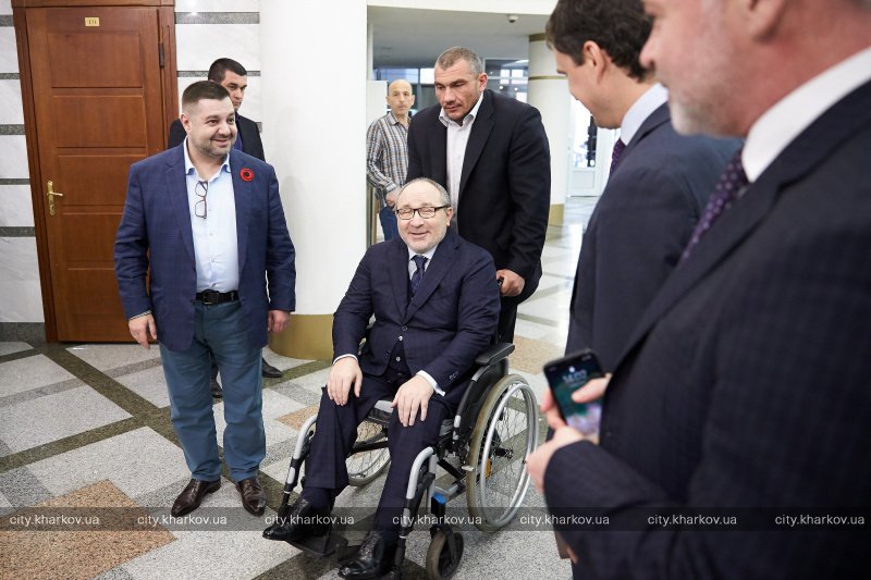 Геннадій Кернес в День пам'яті та примирення, 8 травня 2019 року, на концерті для ветеранів у Палаці студентів. Фото: city.kharkov.ua