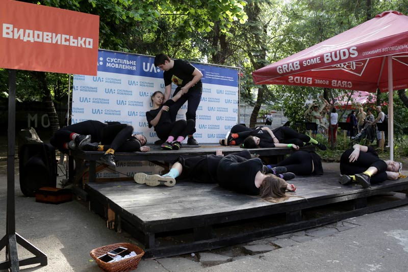 Репетиція вистави. Фото: Facebook/Харківський ЛітМузей