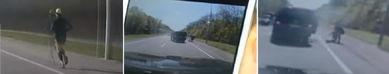 Стоп-кадры с видео регистратора, обнародованные в сюжете СТБ 6.06.14 