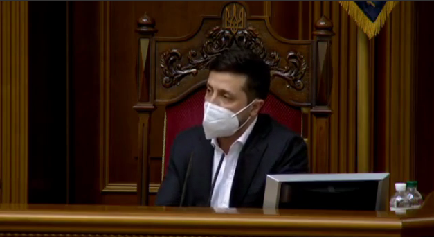 Володимир Зеленський на позачерговому засіданні ВР