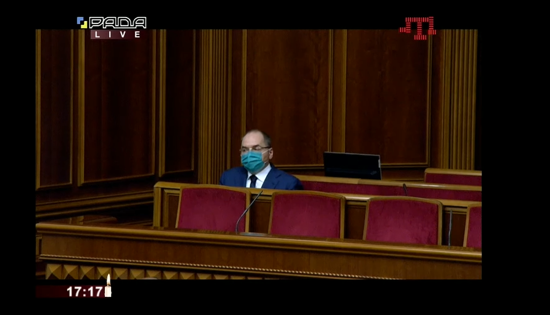 Максим Степанов на засіданні парламенту