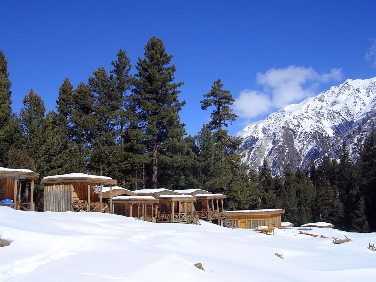 Отель Fairy Meadows у подножия горы. Фото из галереи сайта http://fairymeadowscottage.com/