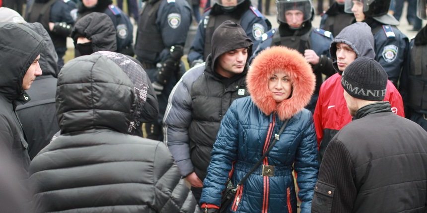 12 января 2014 года. Акции у памятника Ярославу Мудрому