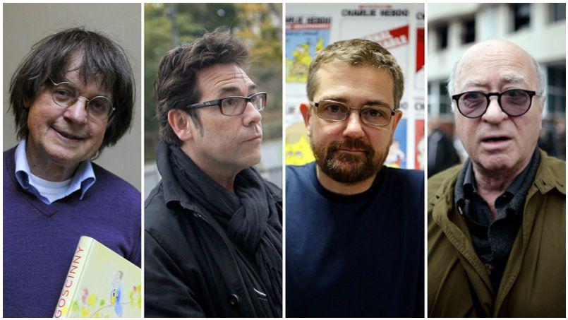 Слева направо: Жан Кабью, Бернард Верлак, Стефан Шарбонье, Жорж Волински. Коллаж Le Figaro