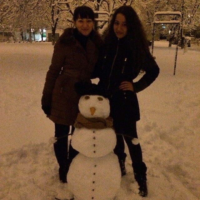 Приодели снеговичка. Фото: @elvira__ismailova
