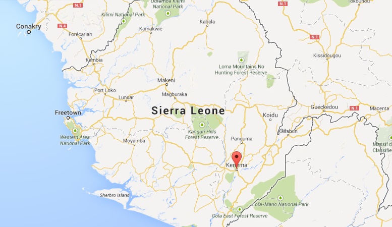 Кенема (Kenema) — третий по величине город в Сьерра-Леоне. Карты Google