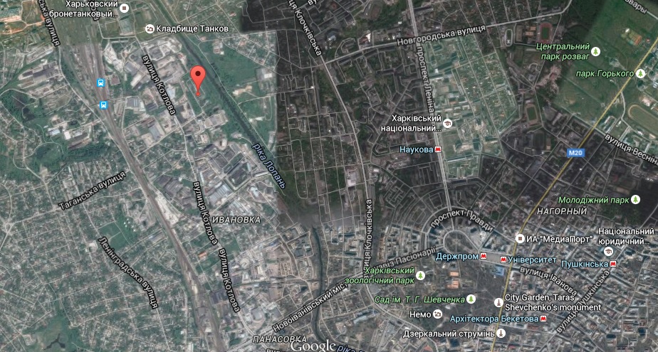 Подстанция «Ивановка» находится в районе улицы Котлова. Карты Google