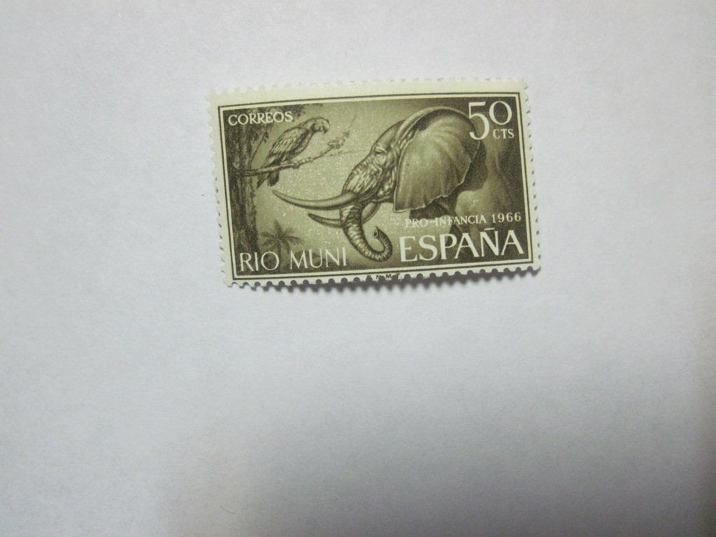 Первая марка Рио-Муни, исходя из открытых сведений, была выпущена в 1902 г. Надписи па марках (с 1960 г.): «Rio Muni» — Рио-Муни; «Correos» — почта; «Espana» — Испания.