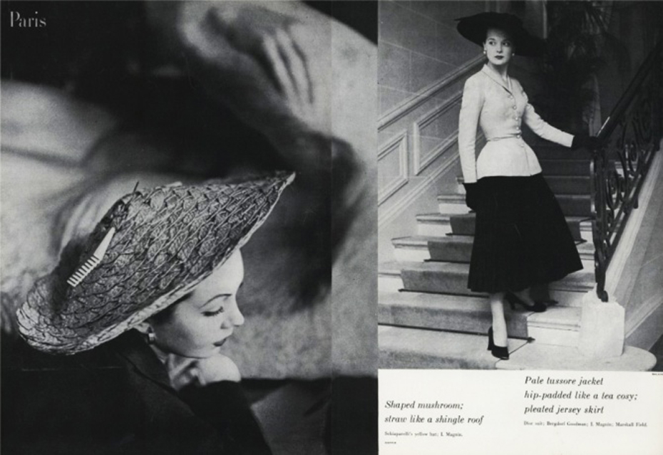 Публикация о новом образе от Кристиана Диора в «Vogue». 1 апреля 1947 года