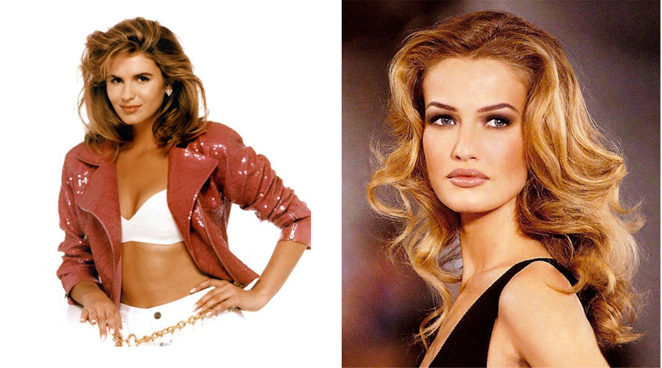 Слева: «Мисс Вселенная 1992» — Мишель Маклин. Справа: Карен Мюлдер, нидерландская супермодель