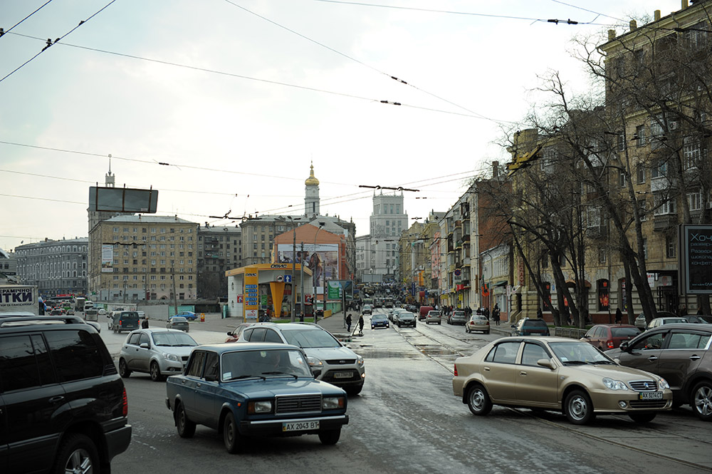На Московском проспекте — остановившиеся трамваи