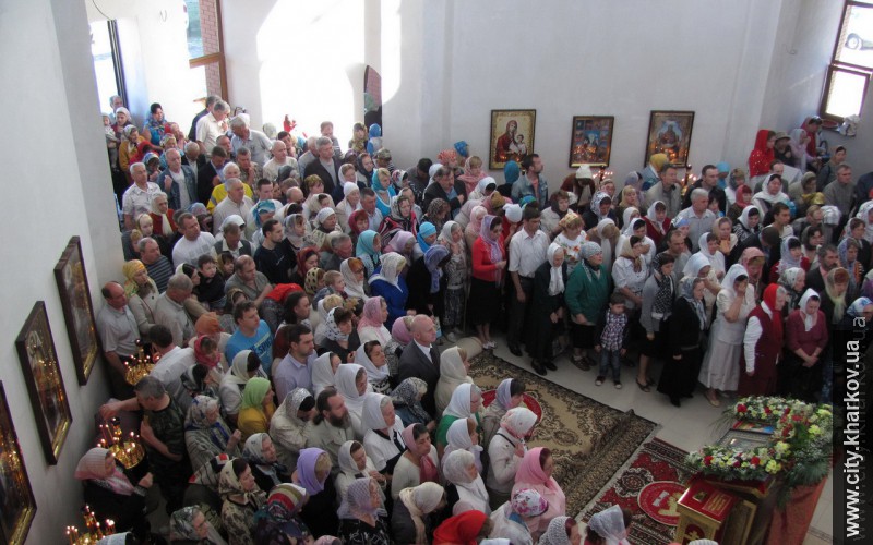 Открытие верхнего храма Святого Георгия Победоносца. Май 2013 года.
