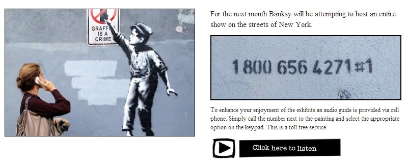 Скриншот сайта banksy.co.uk