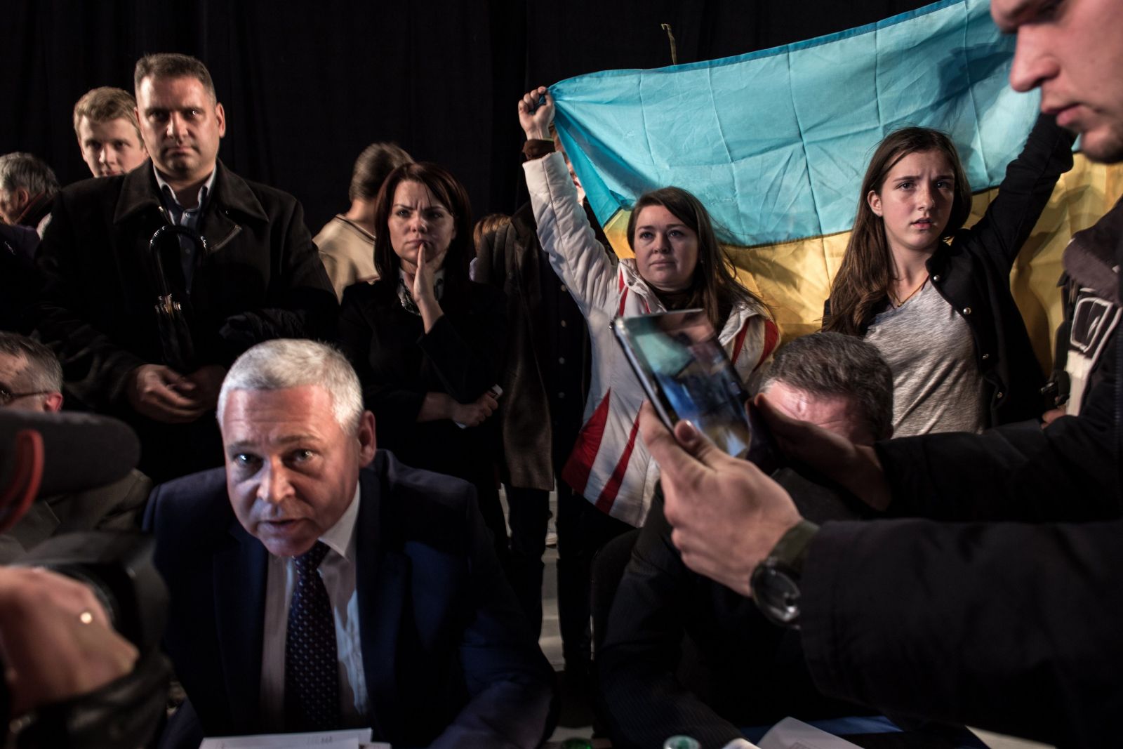 Ігор Терехов під час громадських слухань щодо перейменування топонімів у Харкові, 2016 рік. Фото Павла Пахоменка